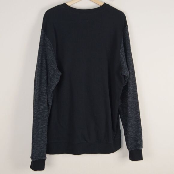 Cookies Black Contrast Knit Cotton Blend Sweatshirt Mens Sz XXL - Picture 2 of 10